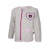 Kabátek zip dívčí Tracht - béžová/perníkové srdce Velikost: 80