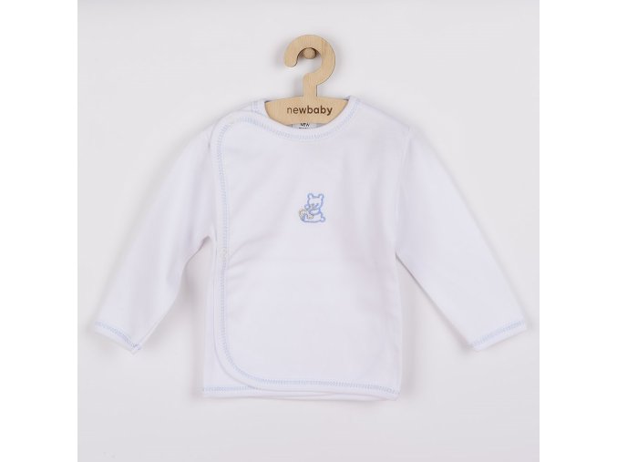 Dojčenská košieľka s vyšívaným obrázkom New Baby modrá