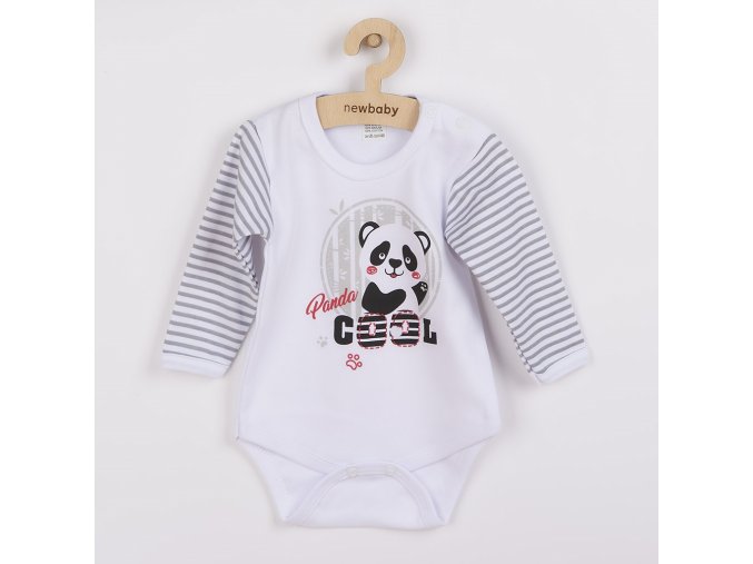 Dojčenské body s dlhým rukávom New Baby Panda