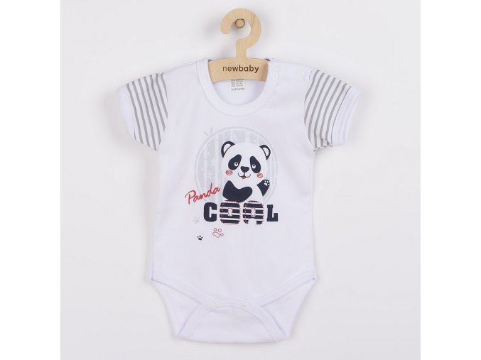 Dojčenské body s krátkym rukávom New Baby Panda