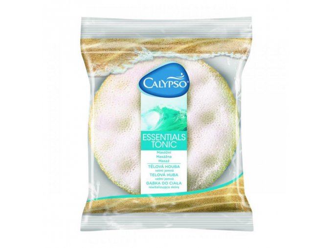 Umývacia masážna hubka Essentials Tonic Calypso žltá
