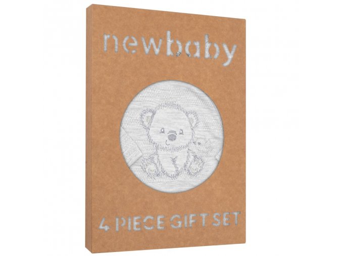 Dojčenská súprava do pôrodnice New Baby Sweet Bear sivá