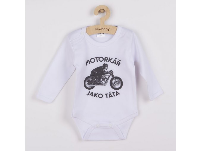 Body s potlačou New Baby Motorkář jako táta