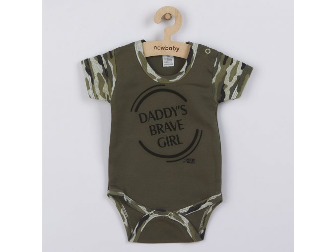 Dojčenské body s krátkym rukávom New Baby Army girl