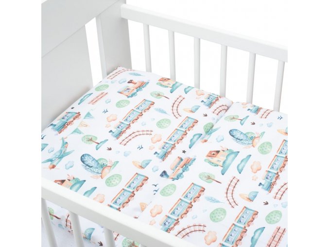 3-dielné posteľné obliečky New Baby 100/135 cm vláčik