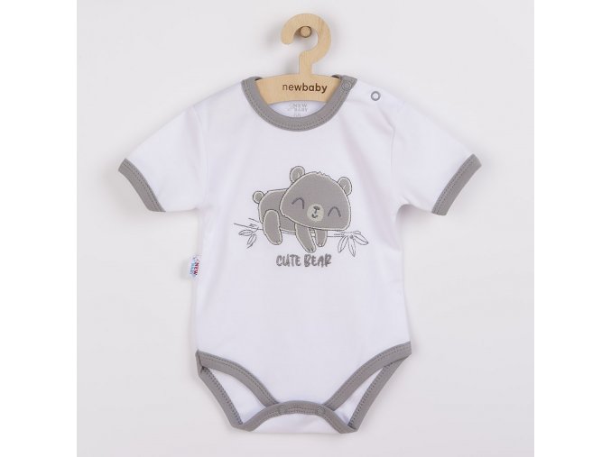Dojčenské bavlnené body s krátkym rukávom New Baby Cute Bear