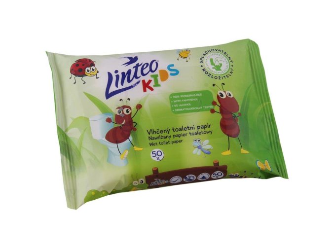 Dětský vlhčený toaletný papier Linteo KIDS 50ks