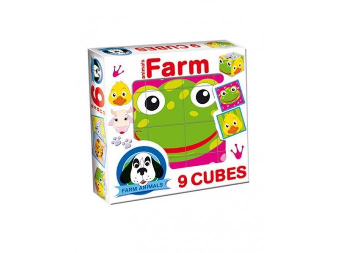 Skladacie obrázkové kocky Farm animals