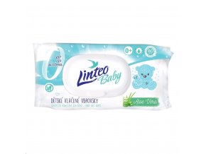 Detské vlhčené obrúsky Linteo Baby s Aloe Vera 80 ks