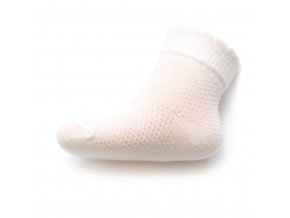 Dojčenské ponožky so vzorom New Baby biele