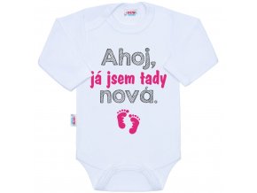 Body s potlačou New Baby Ahoj, já jsem tady nová.