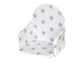 Vložka do drevených jedálenských stoličiek typu New Baby Victory biela hviezdičky sivé