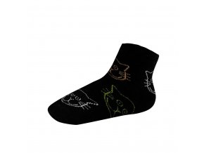 Detské bavlnené ponožky New Baby čierne mačka