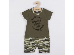 Dojčenský letný overal New Baby Army girl