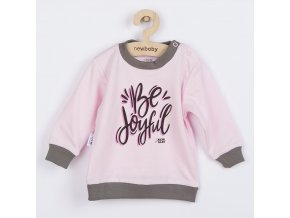 Dojčenské tričko New Baby With Love ružové