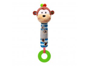 Plyšová pískacia hračka s hryzátkom Baby Ono opička George