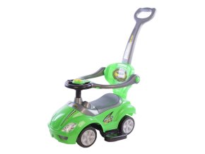 Detské odrážadlo s vodiacou tyčou 3v1 Baby Mix Mega Car zelené