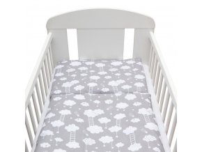 2-dielne posteľné obliečky New Baby 90/120 cm Obláčik sivé