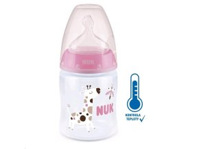 Dojčenská fľaša NUK First Choice Temperature Control 150 ml pink