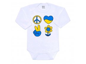 Body s potlačou New Baby Mier pre Ukrajinu - Symboly