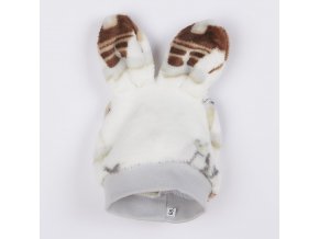 Dojčenská Wellsoft čiapočka s uškami New Baby Eskimo