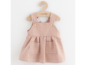 Dojčenská mušelínová suknička New Baby Comfort clothes ružová