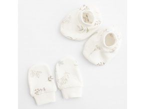 Dojčenský bavlnený set-capačky a rukavičky New Baby Zoe