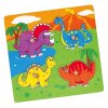 Drevené puzzle s úchytmi pre najmenších Viga Dino