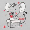 Dojčenská súpravička New Baby Mouse sivá