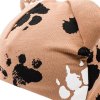 Dojčenská bavlnená čiapka s uškami New Baby labka horčicová
