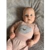 Dojčenské bavlnené body s krátkym rukávom New Baby BrumBrum old pink