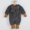 Luxusný detský zimný overal New Baby Teddy bear sivý