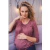 Tehotenské a dojčiace tričko Kangaroo milk & love modrá