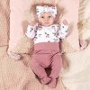 Dojčenské bavlnené polodupačky Nicol Emily fialovo ružové