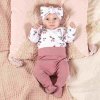 Dojčenské bavlnené polodupačky Nicol Emily fialovo ružové
