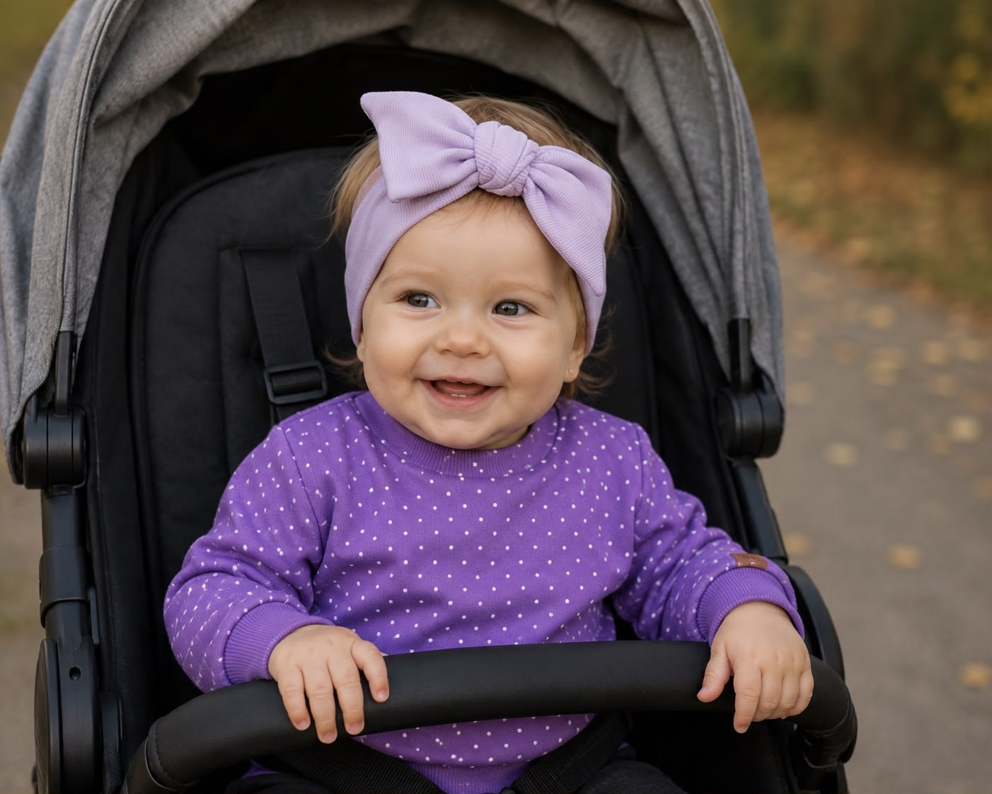 Dětská čelenka z žebrovaného úpletu Baby-Smile