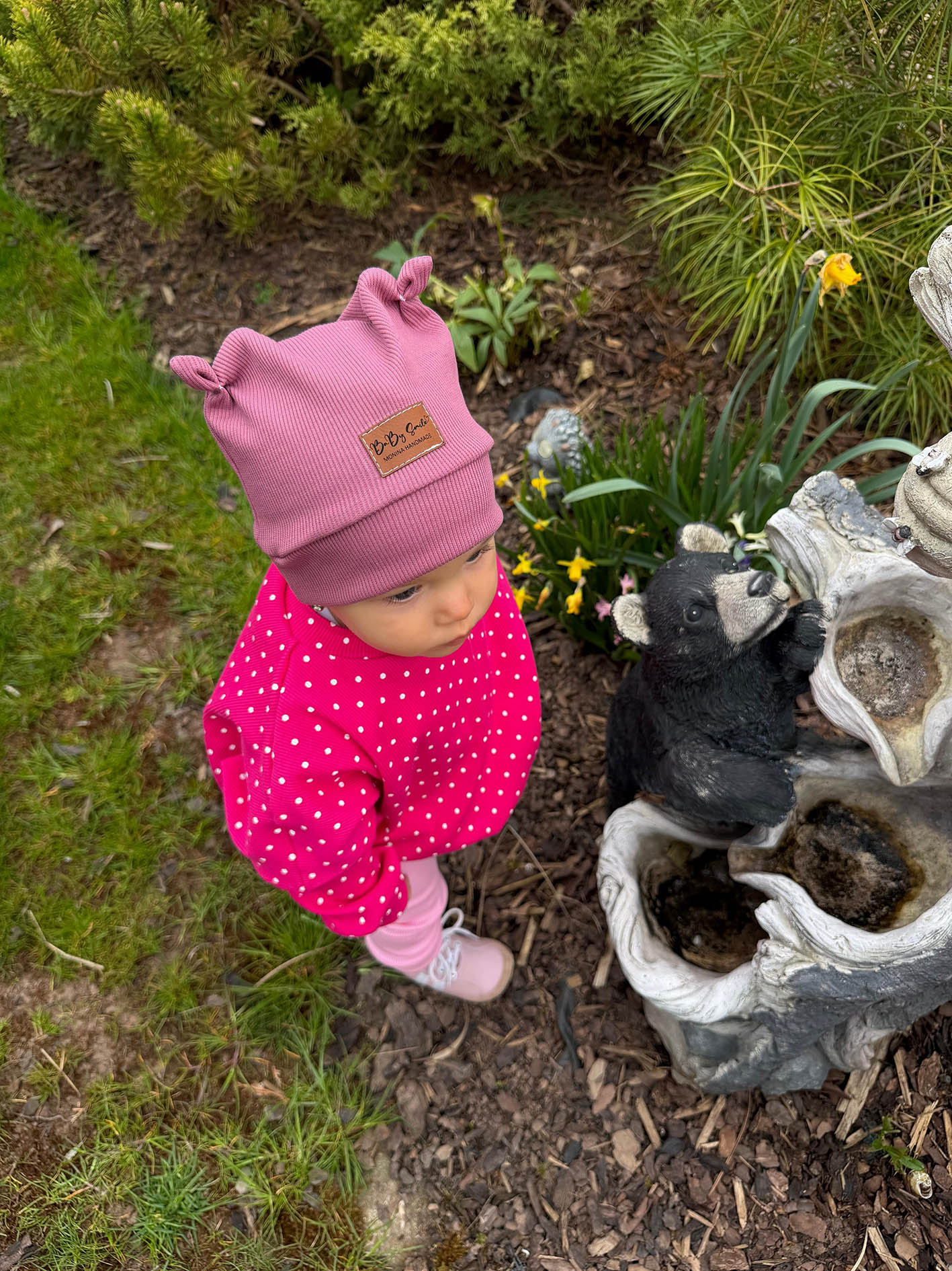 Dětská čepice s oušky z žebrovaného úpletu Baby-Smile