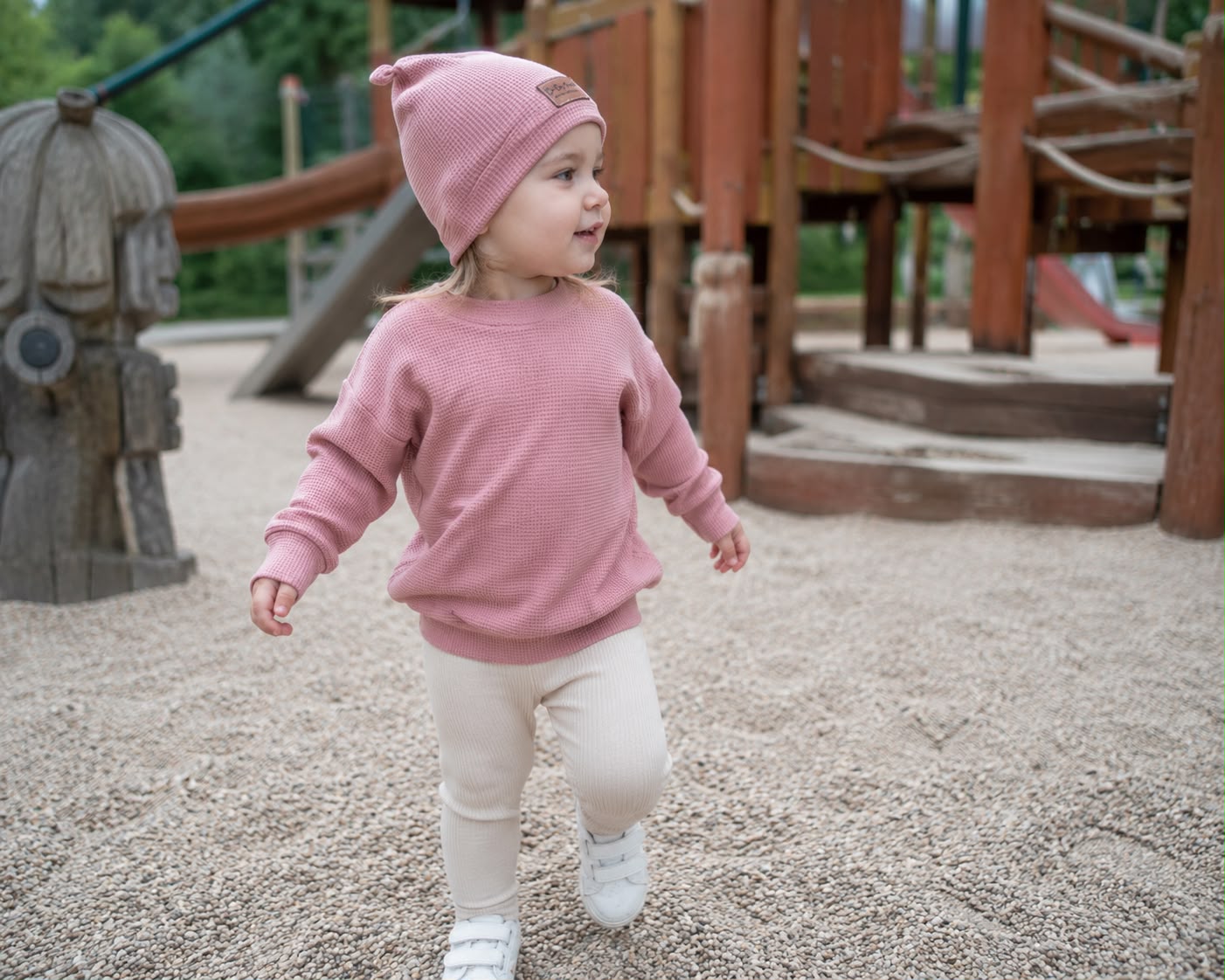 Dětská mikina z organické vaflové bavlny Baby-Smile
