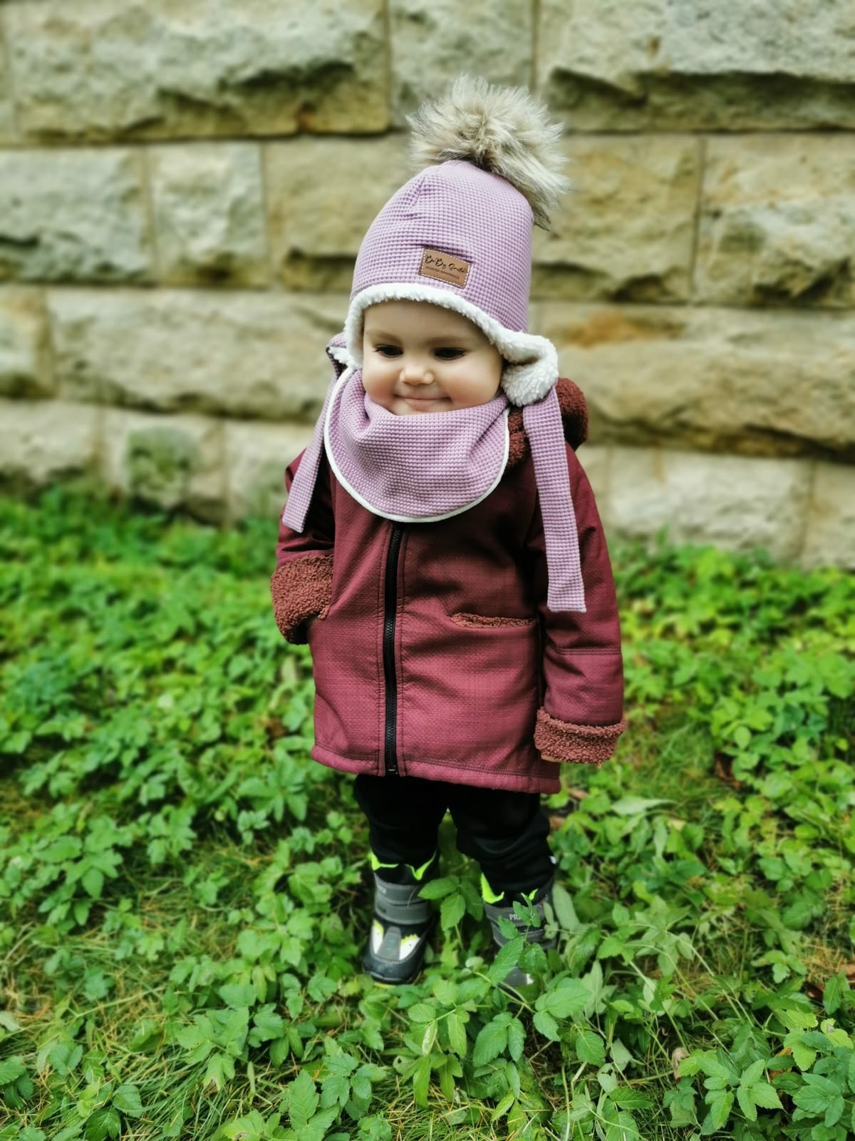 Detail dětského zimního nákrčníku na suchý zip Baby-Smile