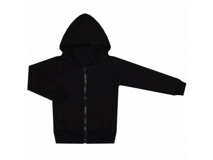 Mikina na zip Basic - Černá (Velikost 98)