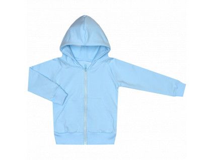 Mikina na zip Basic - Světle modrá (Velikost 98)