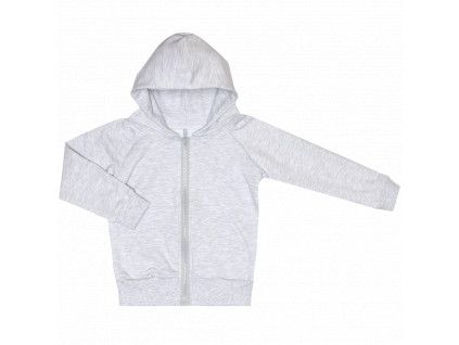 Mikina na zip Basic - Světle šedá (Velikost 98)