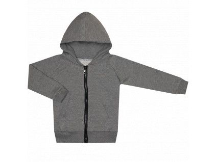 Mikina na zip Basic - Šedá (Velikost 98)