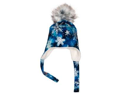 Ušanka - Sněhové vločky - skladem