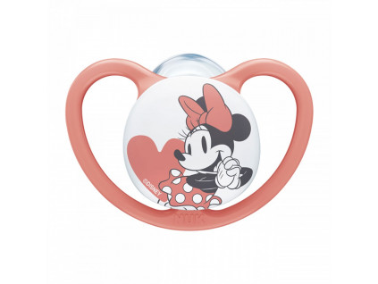 Šidítko Space NUK 0-6m Disney Mickey Mouse červená