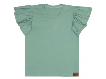 Dámské tričko Basic s volánky - Mineral