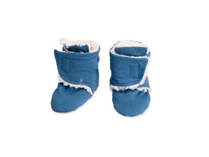 Capáčky Basic - Modrošedá s beránkem (Velikost Newborn)