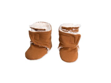 Capáčky Basic - Hnědé s beránkem (Velikost Newborn)