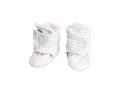 Capáčky Basic - Světle šedá s beránkem (Velikost Newborn)
