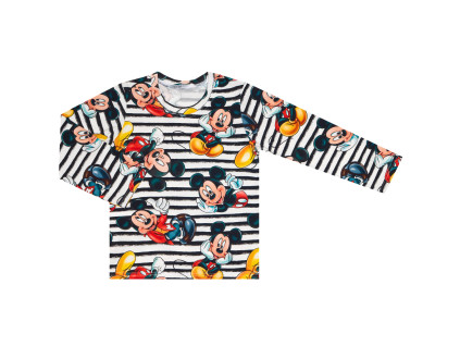 Tričko dlouhý rukáv - Mickey proužky